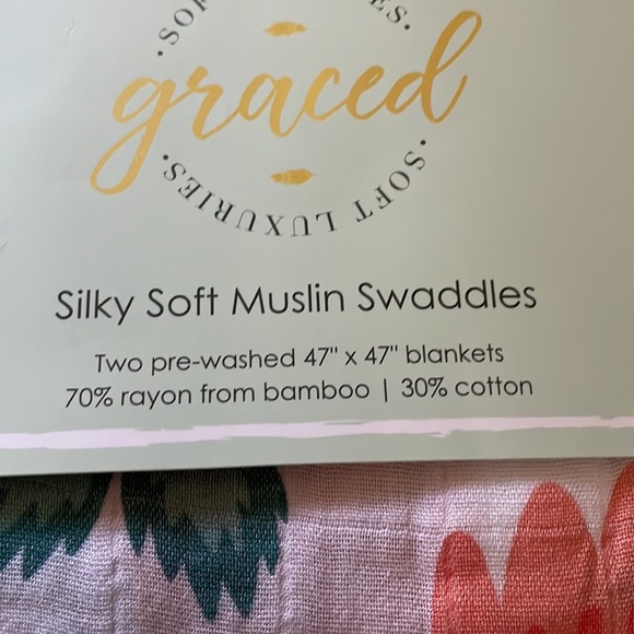 Graced Soft Luxuries Muslin Swaddle Blankets - Picture 4 of 4